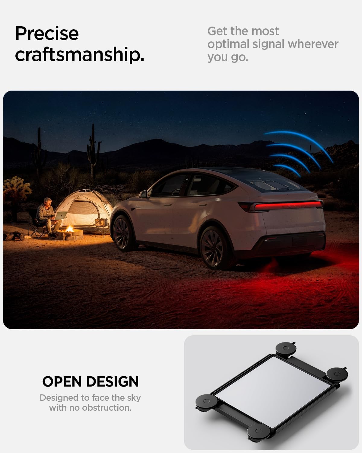 Spigen Starlink Mini Mount Rattleproof Quick-Release Design with Strong Suction Cups [Holds 50+ lb Force] Mounting Kit for Cars, RV, Boats, Windows, Glass, and Sunroof