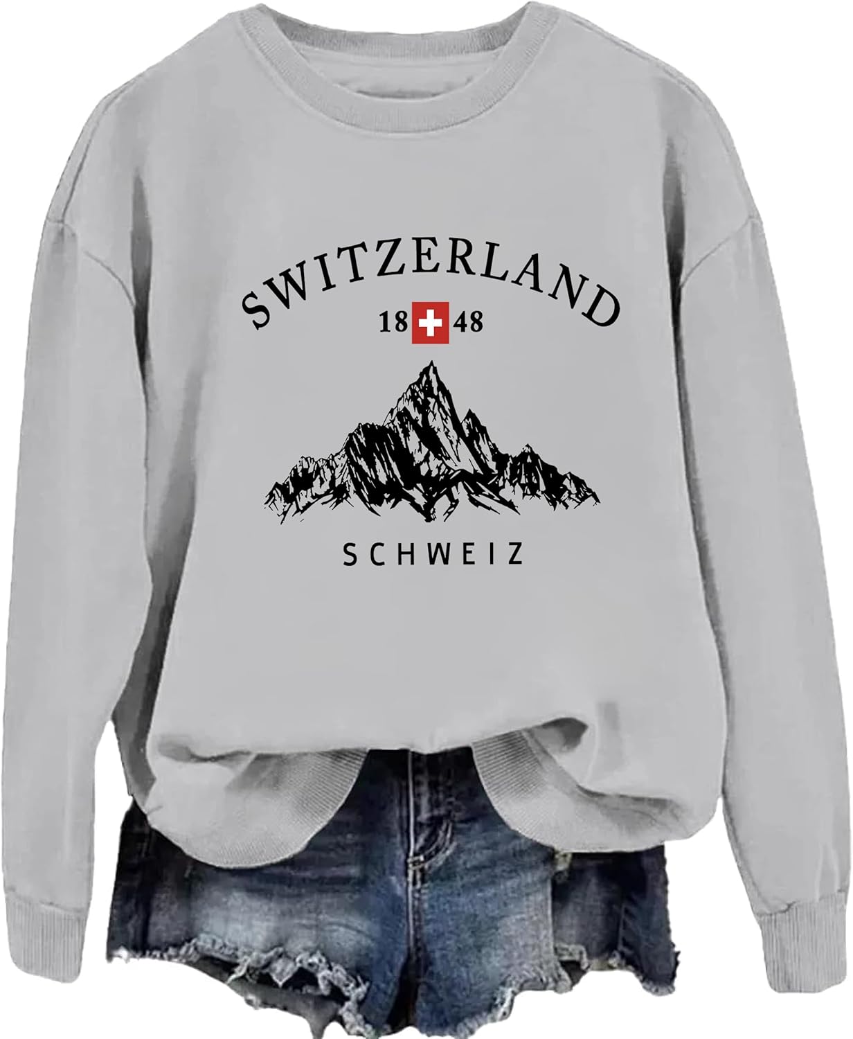 Swiss Sweatshirt, Swiss Sweatshirt Women, Swiss Alp's Sweatshirt Women, Swiss Alp's Sweater Men - Image 4
