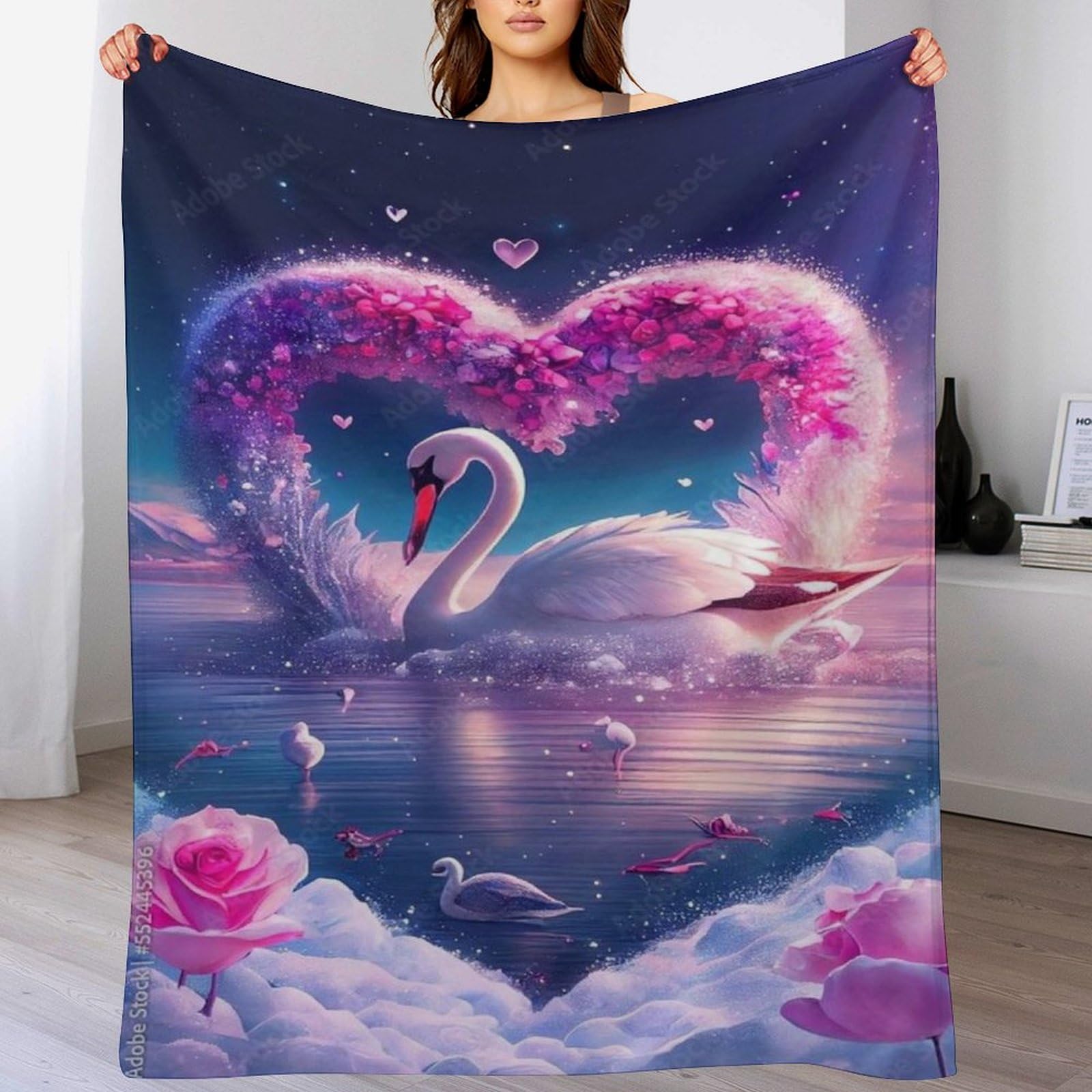 Couverture polaire cygne pour créer un nid douillet et réconfortant