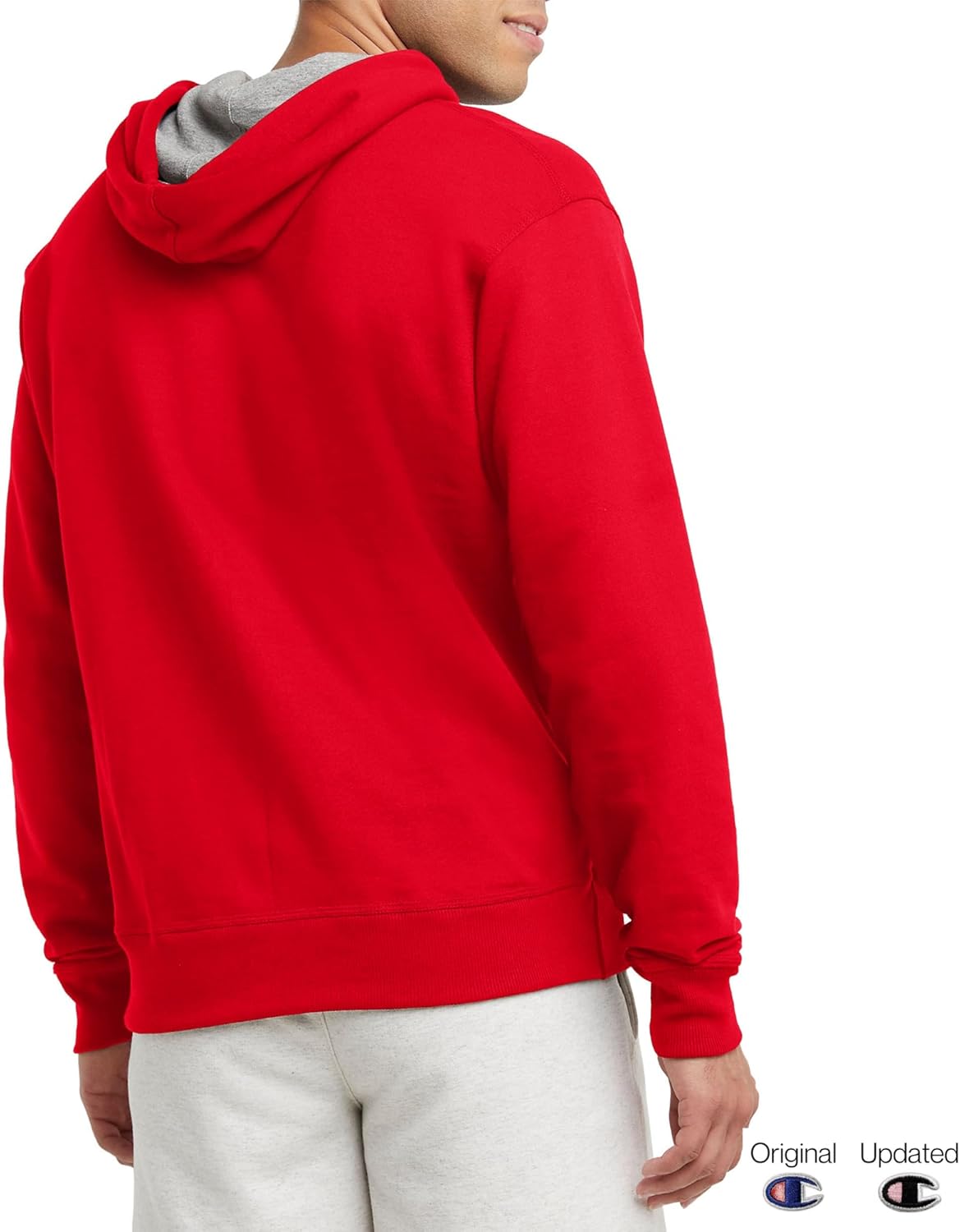 Champion Men's Pullover Fleece Hoodie, Midweight, C Logo (Reg. Or Big & Tall) - Image 3
