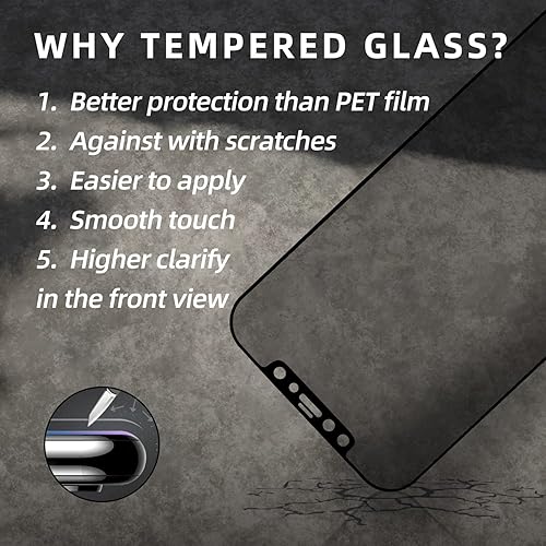 Miniatura 6 de EGKimBa Protector de pantalla de privacidad compatible con iPhone 11 PROiPhone XSiPhone X solamente, 5.8 pulgadas, degradado, colorido, galvanizado,