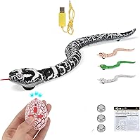 Vista 9 de Juguete de serpiente de control remoto, Robot eléctrico de serpiente de cascabel de movimiento rápido de serpiente de cascabel falsa para Navidad