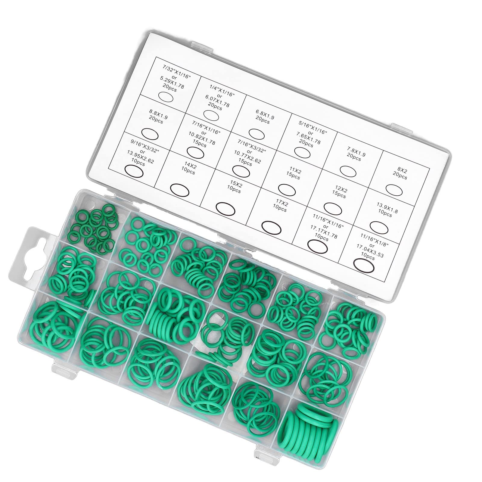 Rengu Green Kit, 270 Piece Rubber Assortment for Machinery