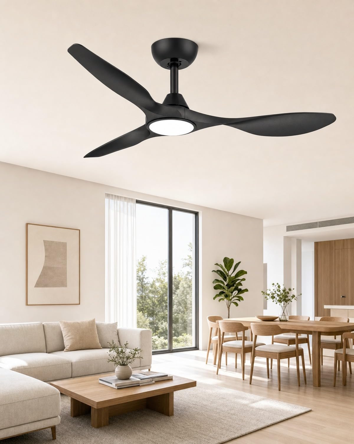 Photo 1 of Roomratv 42 Inch Black Ceiling Fan with Light & Remote