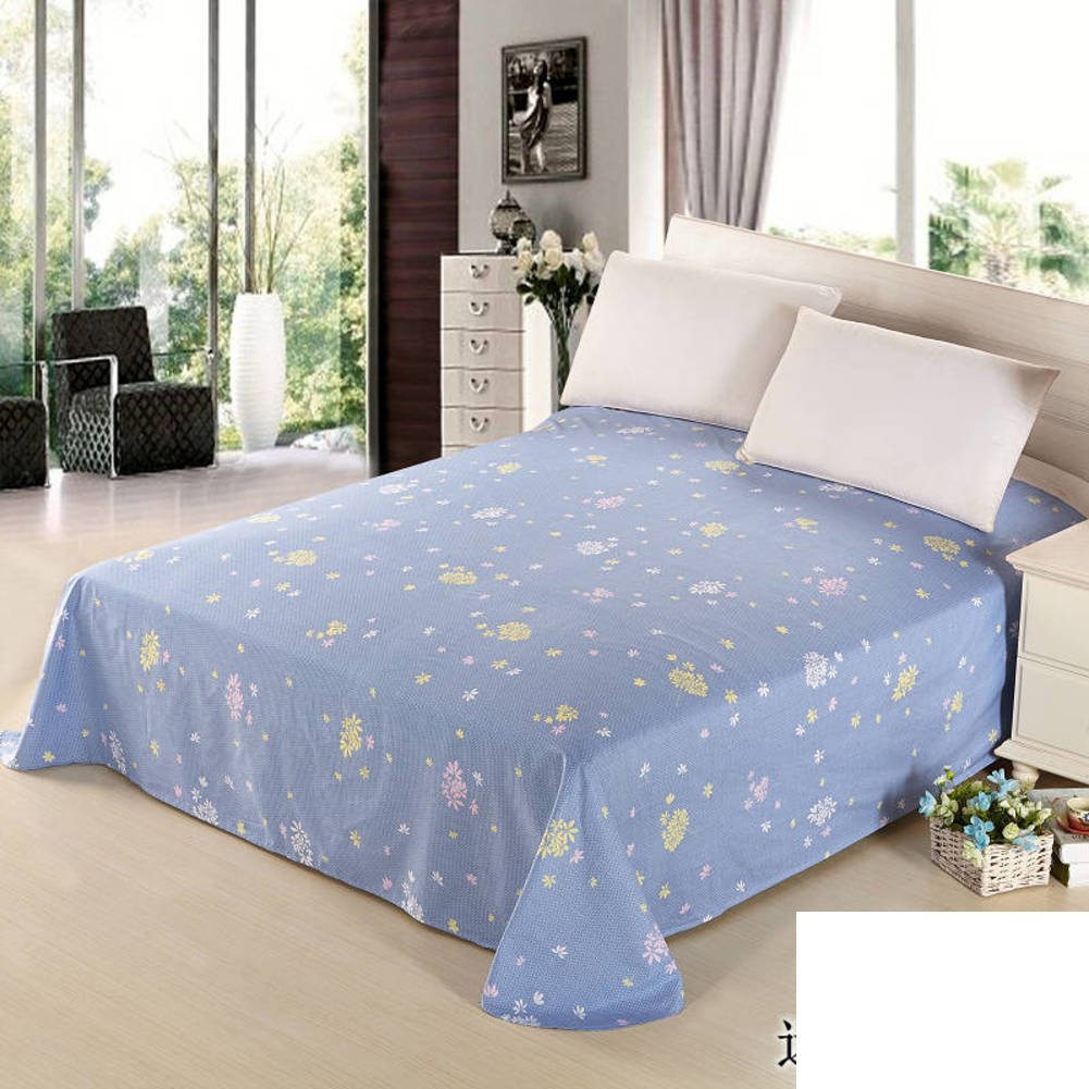 Draps en coton d'étudiants lit double 230x250cm drap plat pur coton J