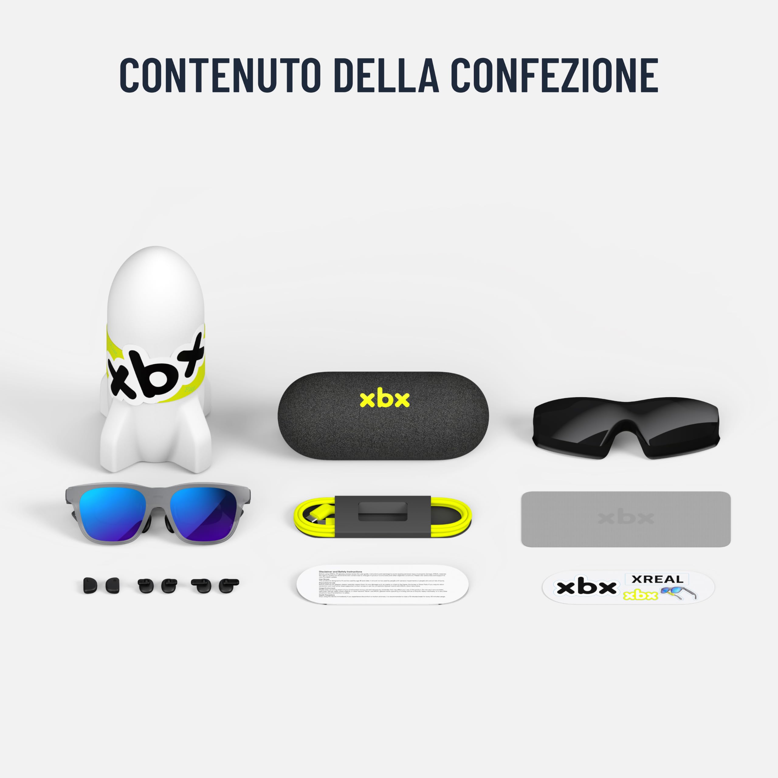 XREAL xbx a01+ Occhiali AR, Display Maxischermo da 147" per Film e Gaming