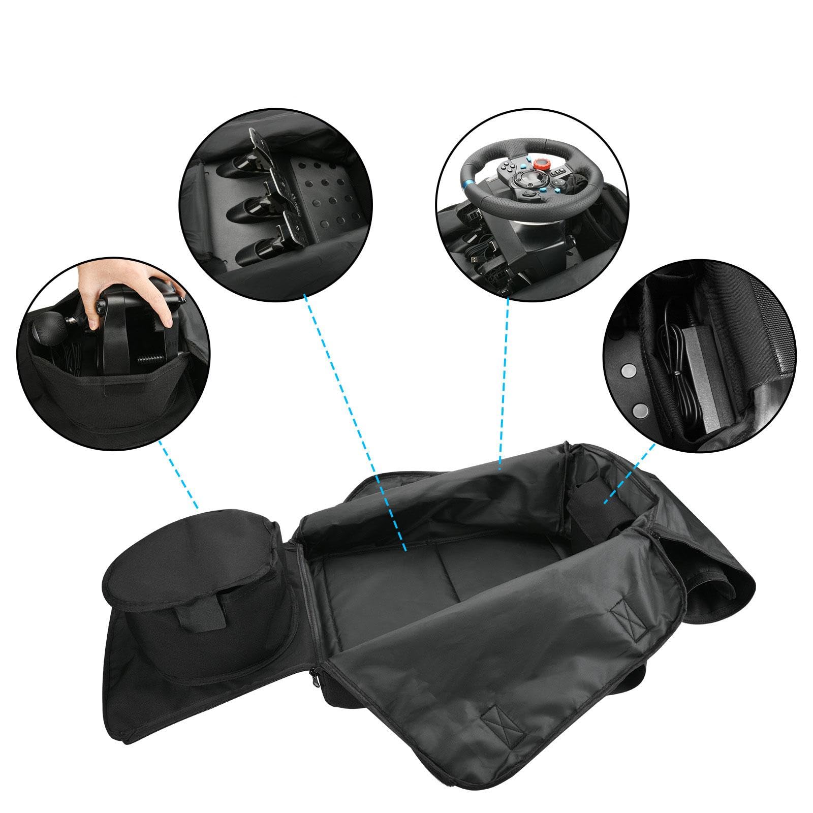 Borsa Portaoggetti Da Corsa, Leggera, Multifunzionale, con Volante Resistente E Leva Del Cambio