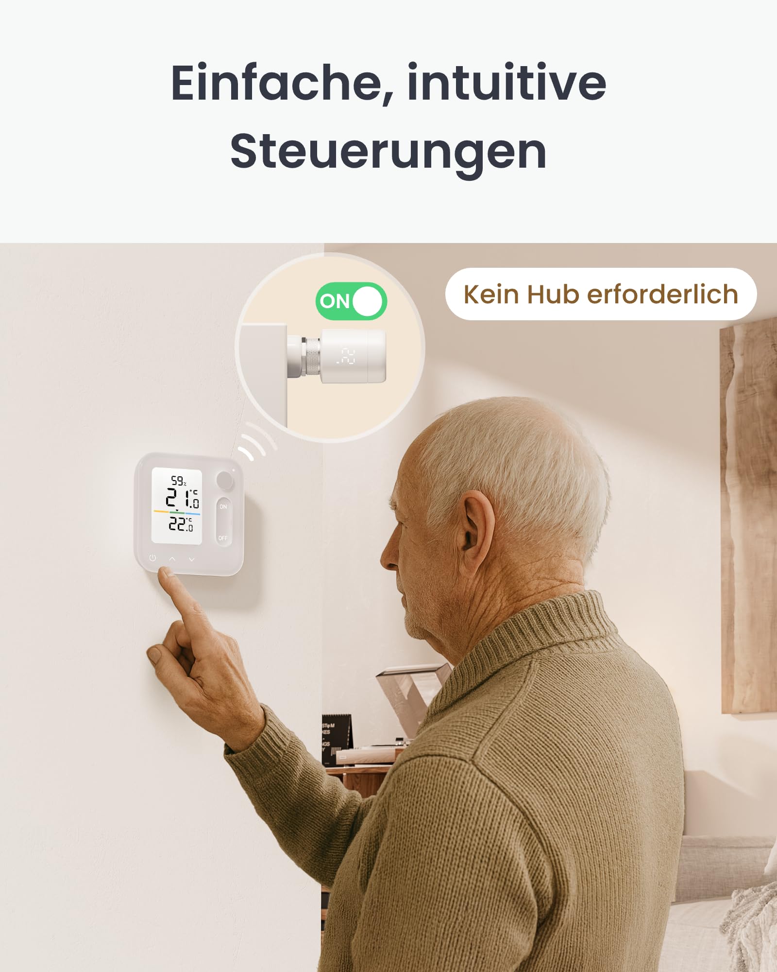 SwitchBot Smart Heizkörperthermostat 2er-Pack Matter Panel Combo – App- und Zeit-Steuerung, Energieseinsparung, einfache Installation, kompatibel mit Alexa, Apple Home und Home Assistant