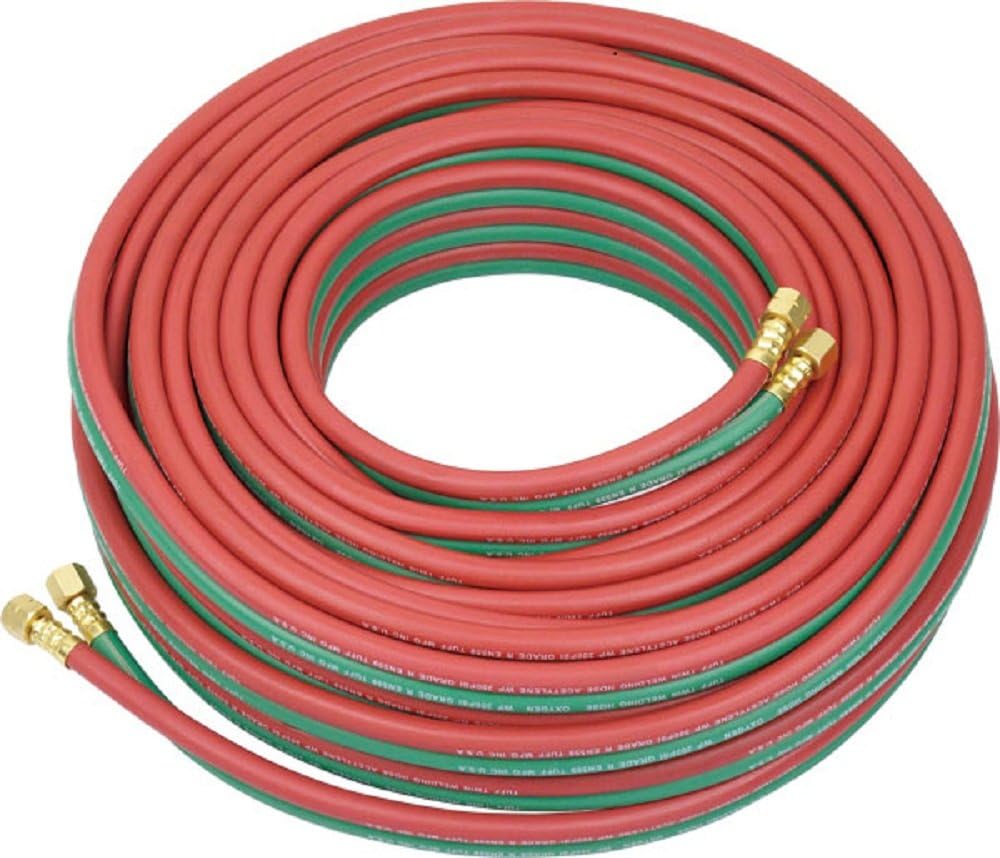 100ft Twin Dual Line Oxy Acetylene Welding Hose 100 Feet 300psi Brass Fitting