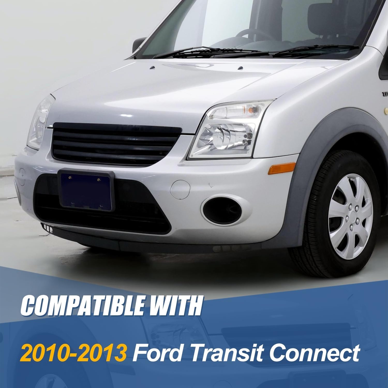 Auto Dynasty Pair of Outer Rocker Panels Guard Compatible with 2010-2013 Ford Transit Connect, Left and Right Side, Primered White