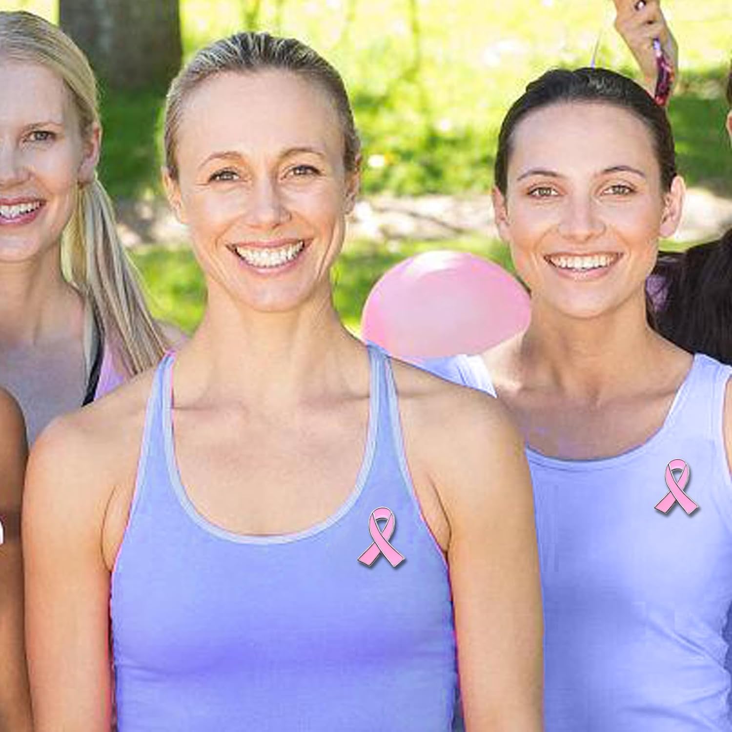 20pcs Official Breast Cancer Awareness Lapel Pins Pink Ribbon Lapel Pins Buttons for Charity Activities Supplies - Image 4