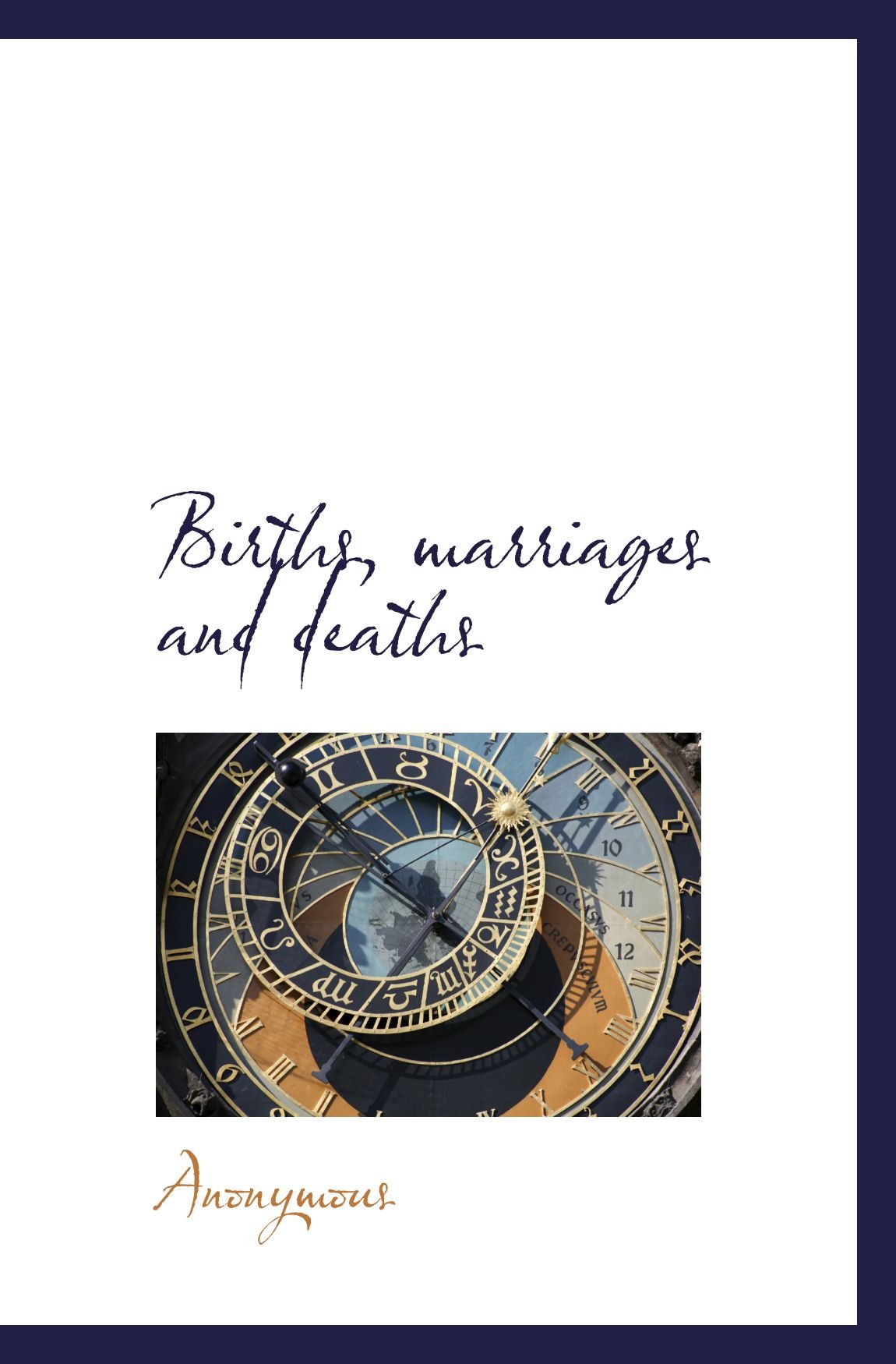 Births, marriages and deaths