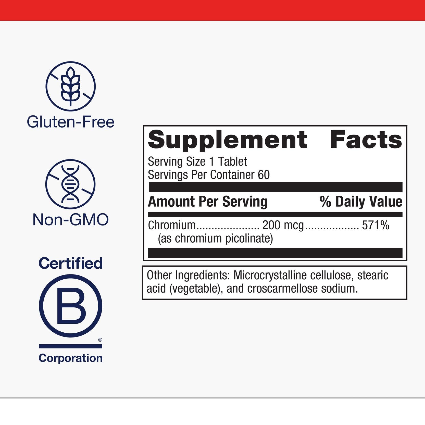 Metagenics Chromium Picolinate 200 mcg, Metabolism Support, 60 Tablets — Amazon image 4