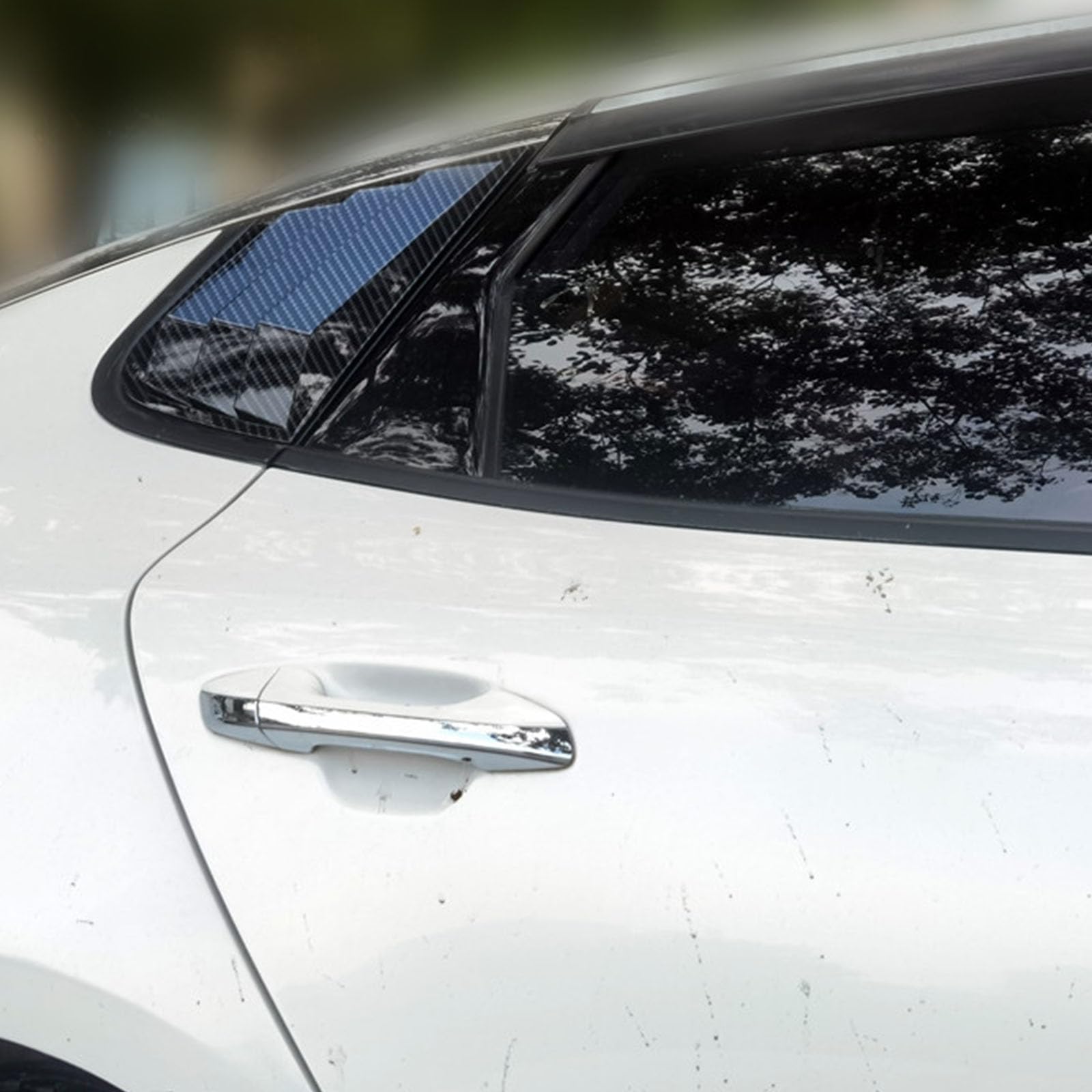 2 sztuki do KIA K5 2016-2019 Tylne okiennice samochodowe żaluzje boczne, osłony, wykończenia, akcesoria zewnętrzne ABS, B Carbon Fiber Look