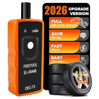 TPMS Relearn Tool for GM Vehicles, EL-50448 TPMS Reset Tool for Tire Sensor | Relearns and activates TPMS sensors after tire or sensor replacement and helps clear TPMS warning lights