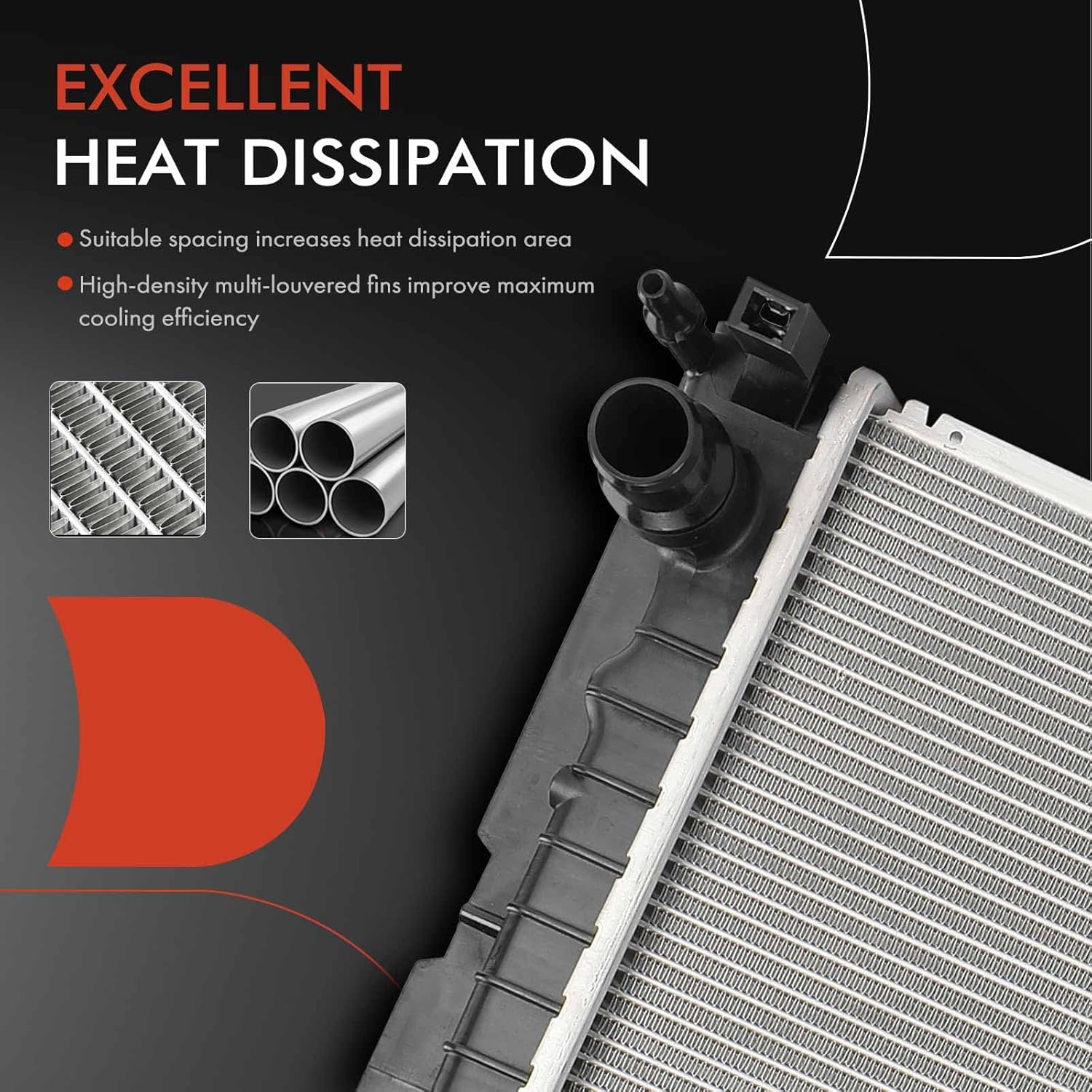 A-Premium Engine Coolant Radiator Assembly Compatible with Mini Cooper 2016-2019 2.0L, Cooper Clubman 2016-2019 2.0L