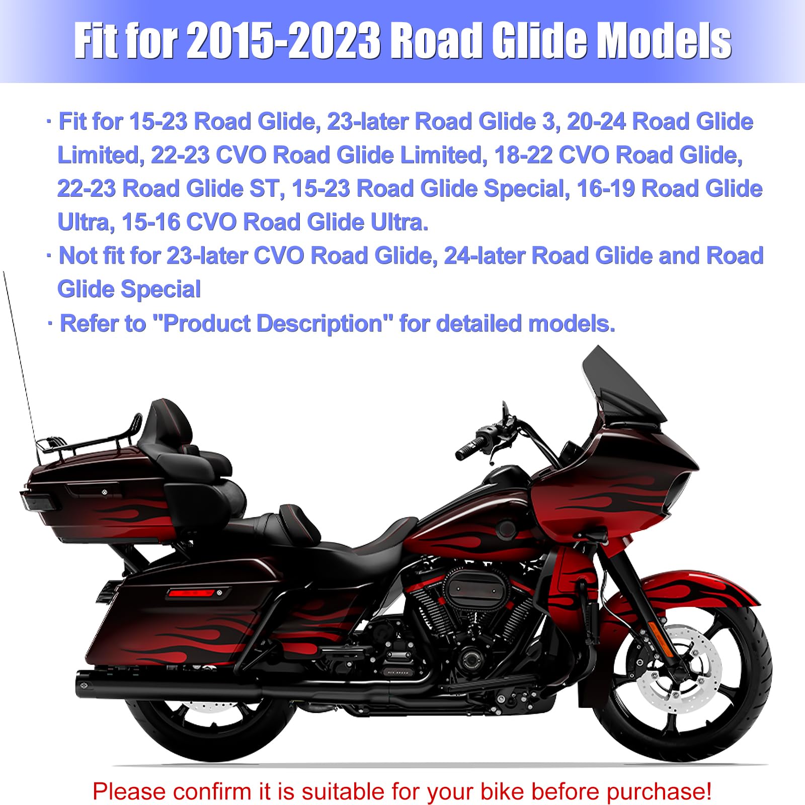 Amazon | 33cm フロントガラス ロードグライド FLTRX 2015-2023用