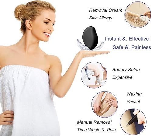 Miniatura 5 de Borrador de pelo de cristal, removedor de pelo mágico de cristal para mujeres y hombres, borrador de pelo, exfoliación sin dolor, herramienta