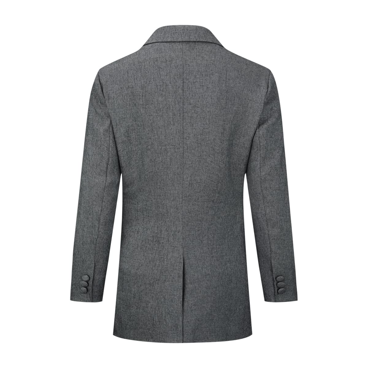 YUNCLOS Chaquetas de traje de manga larga para mujer, chaqueta formal para el trabajo, la oficina, elegante chaqueta de traje de negocios, gris oscuro, 36