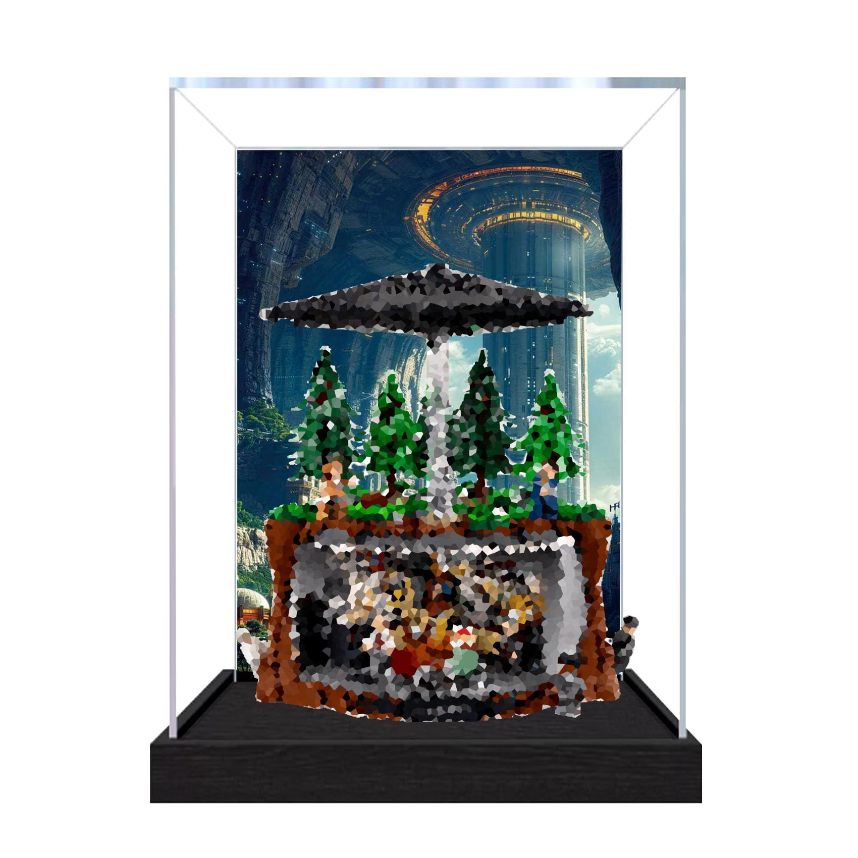 Feifanyifei Background3mma Dustproof Acrylic Display Case For Le-Go 21369 Model (Background3mma)