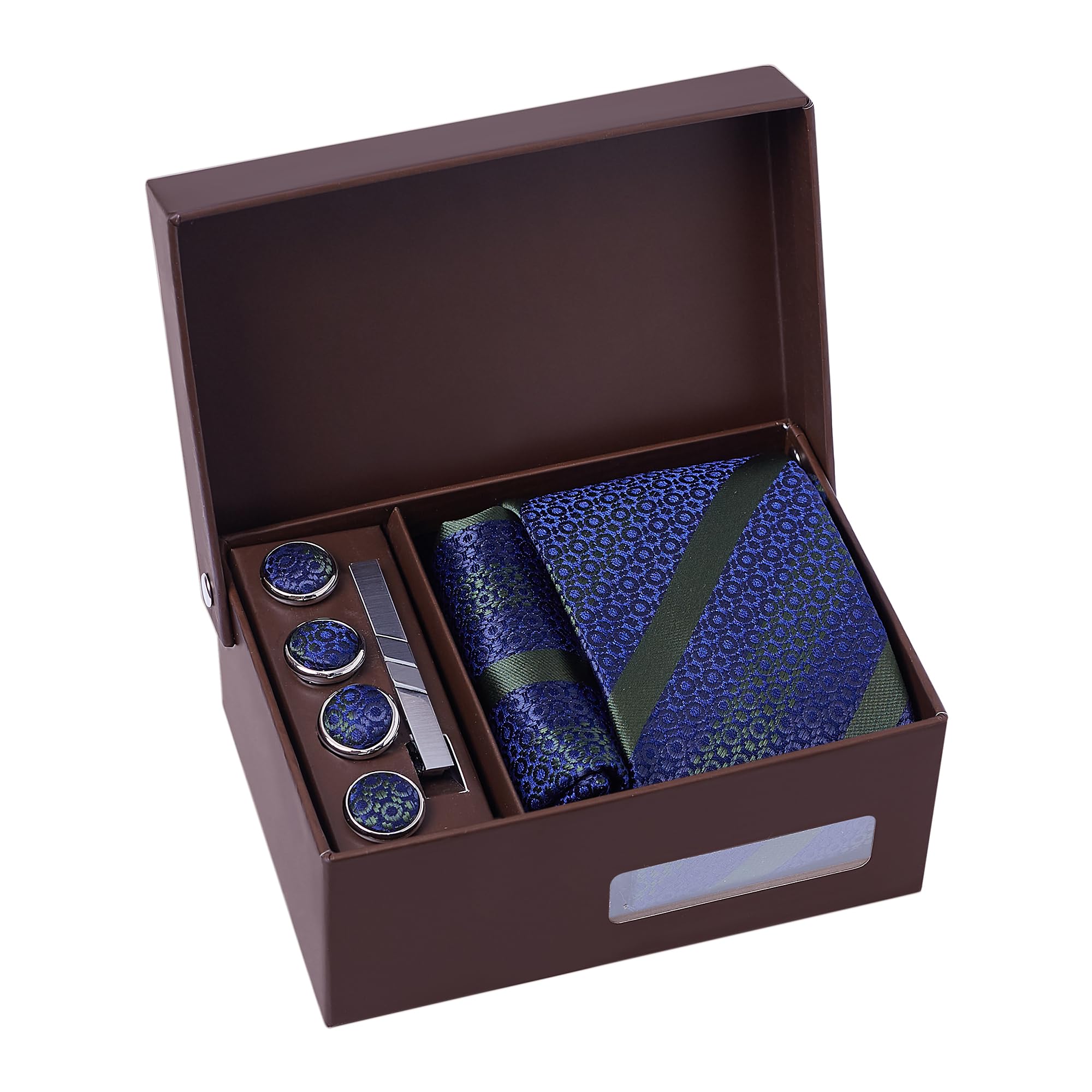 coffret cadeau homme 5 pièces cravate, mouchoir de poche costume homme, pince à cravate, couvre boutons et bouton de manchette personnalisé, cadeau homme original mariage