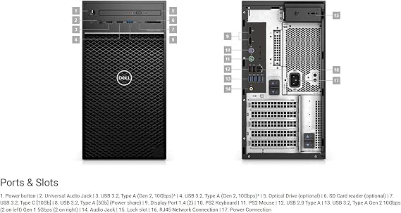 Dell Precision 3000 3640 Workstation - Core i7 i7-10700 - 16GB RAM - 512GB SSD - Tower