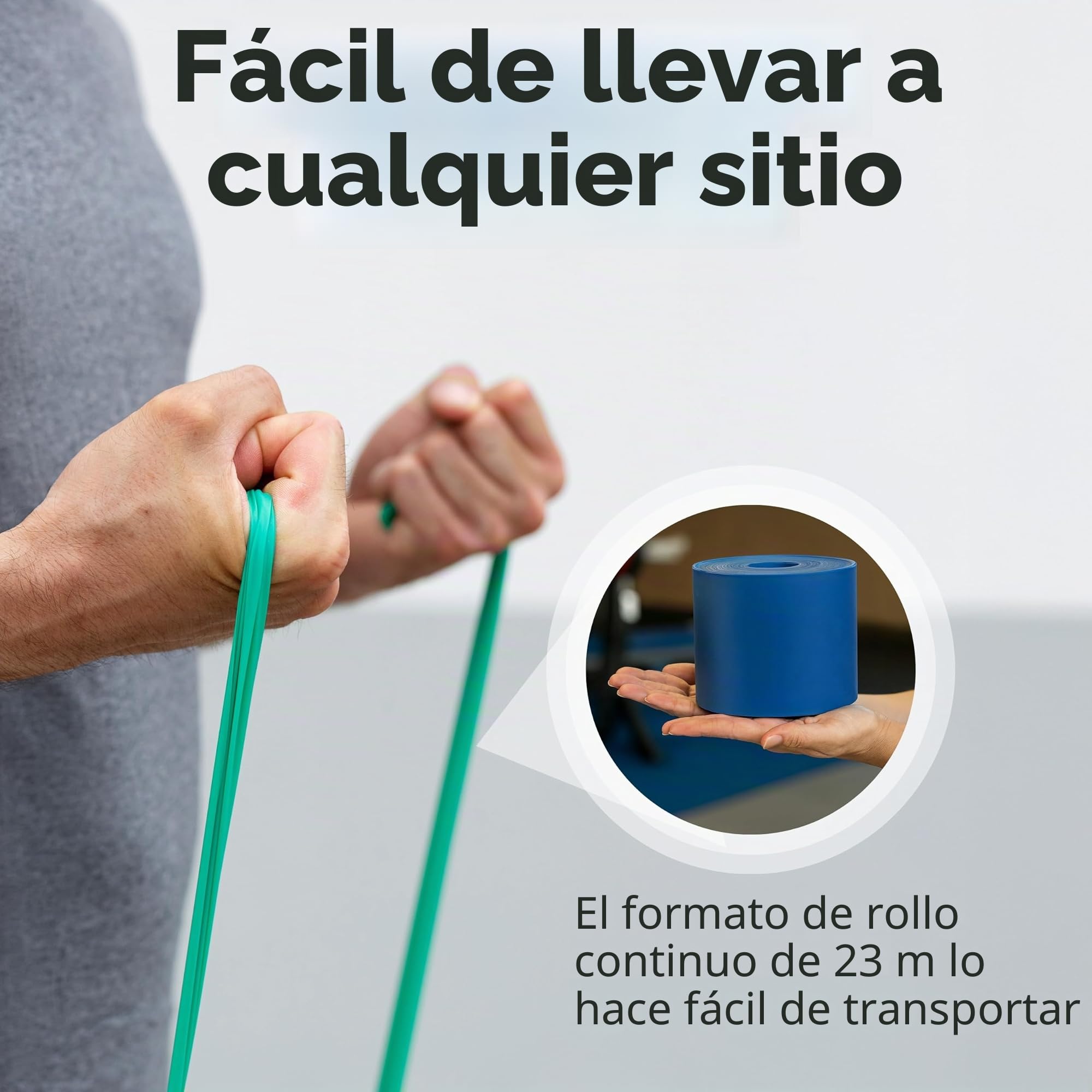 Thera-Band - Banda de gimnasia (alta resistencia, dispensador con rollo de 25 m), color verde