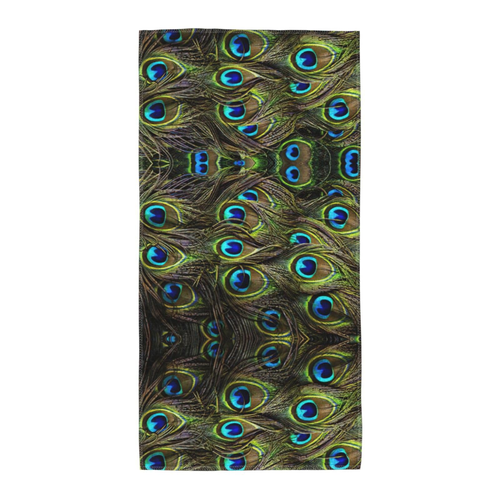 SDEGTHO Fresh Peacock Fashion Printed Bath Towel High Water Absorption For Hiking Trip