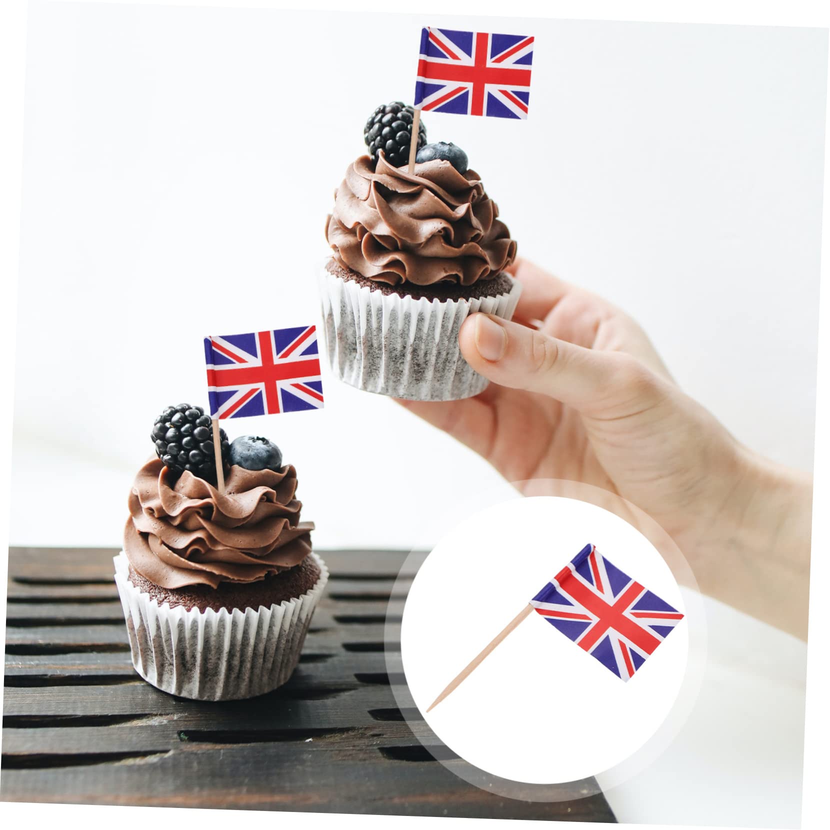 TOPBATHY 5 Set Di Bandiere Di Paesi Delicati Bandiere Con Stuzzicadenti Per Feste Decorazioni Decorative Per Cupcake Per Matrimoni 200 Pezzi * 5