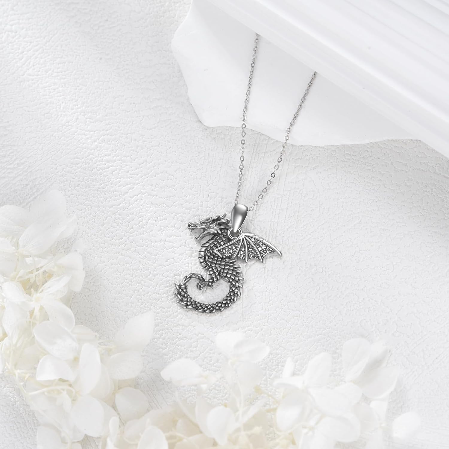 Dragon Necklace 925 Sterling Silver Dragon Pendant Necklace for Women Men Jewelry Gifts - Image 2