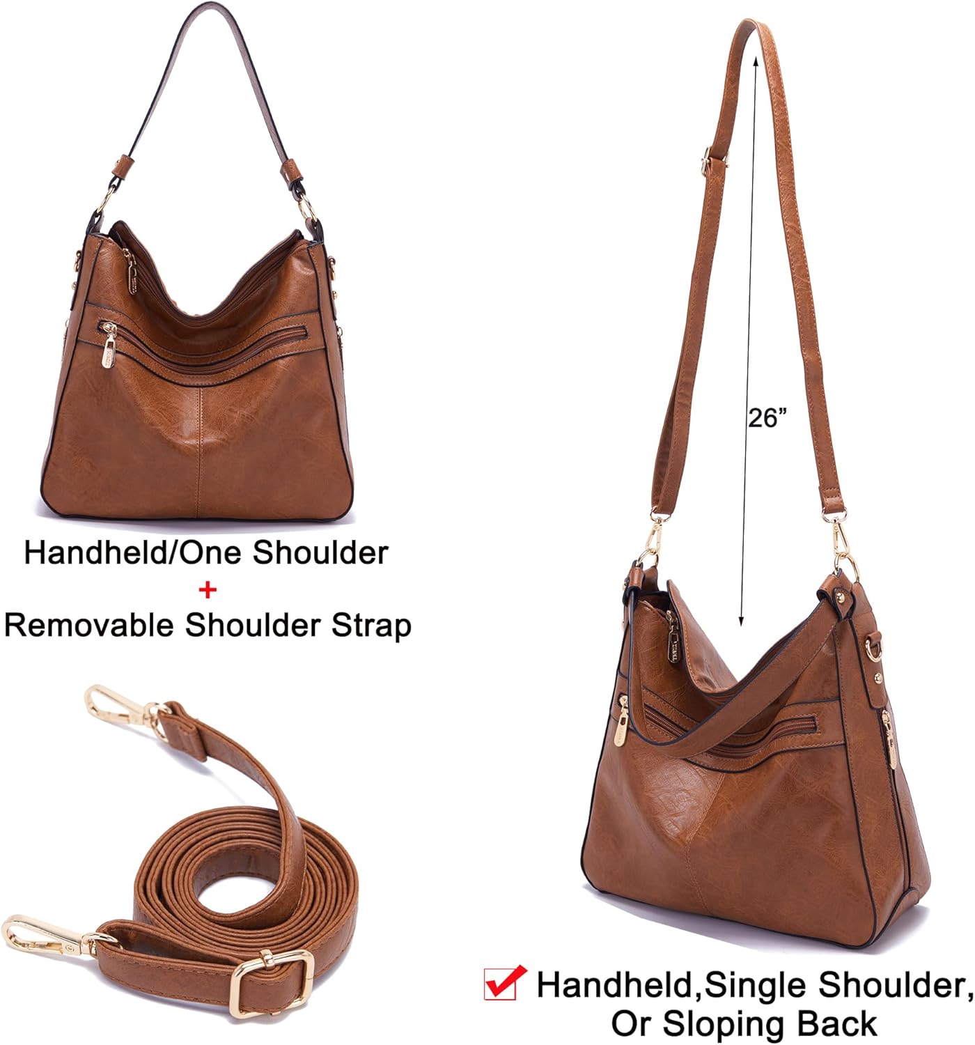 Women Large Crossbody Bags Ladies Satchel Shoulder Handbags Purse and Wallet Set for Women Totes Hobo Purses