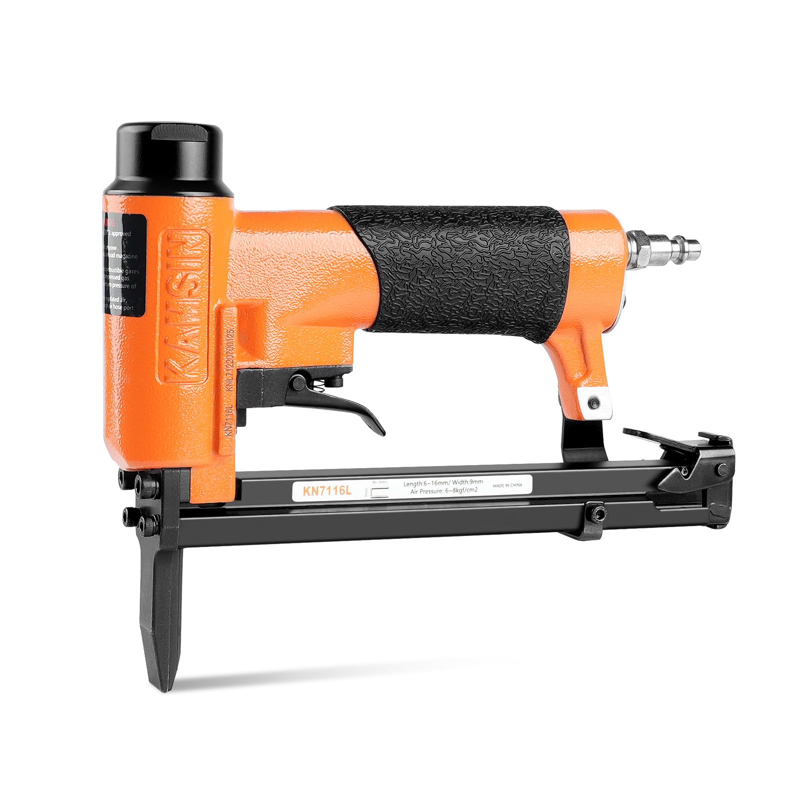 Cucitrici pneumatiche per tappezzeria KAMSIN KN7116L, calibro 22, con naso lungo, per corona da 9,1 mm, graffe da 6-16 mm, cucitrici pneumatiche per tappezzeria di tipo 71