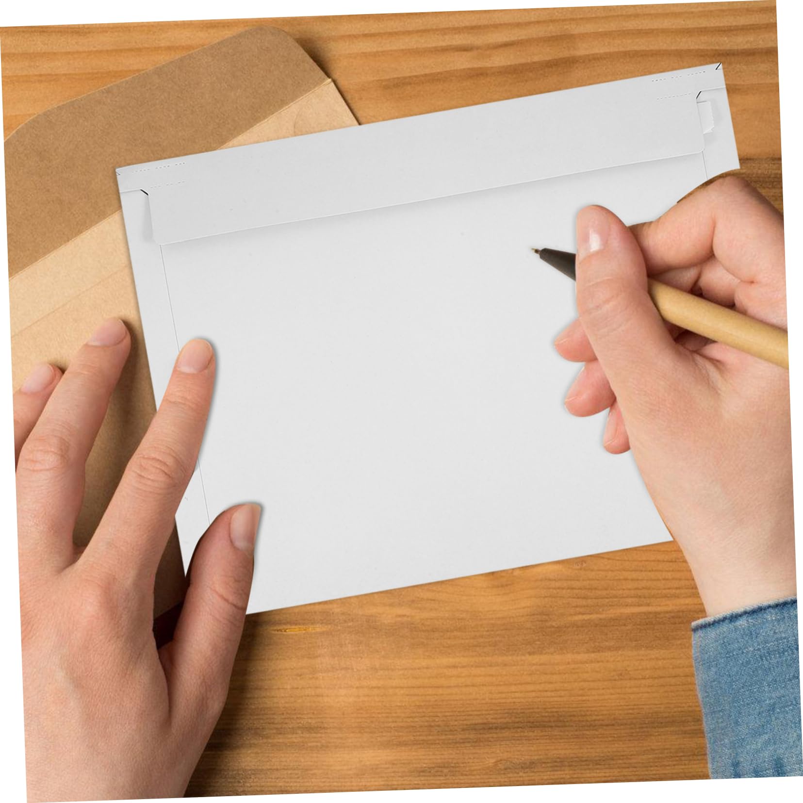 30piezas Bolsa Para Documentos Sobres Económicos De Cartón Kraft Sobres Autosellables Para Proteger Invitaciones Fotos y Documentos Para Envíos Postales y Bodas
