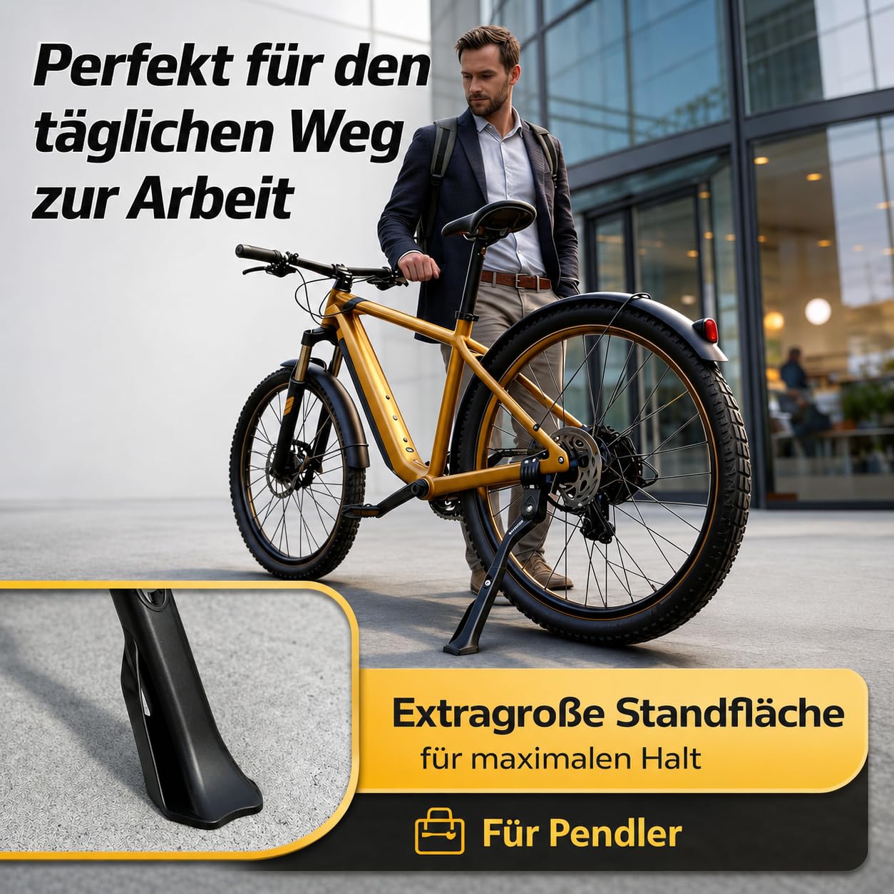 Cavalletto per bicicletta 24-29 pollici Professional Extra Stabile 45 Kg+ | Cavalletto per mountain bike/E-Bike/Citybike | Supporto per bicicletta con costruzione antiscivolo e robusta |