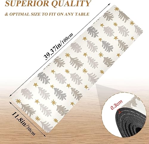 Miniatura 2 de Salvamanteles largos para árboles de Navidad, color beige, para ollas y sartenes calientes, almohadillas calientes para cocina, resistentes al calor