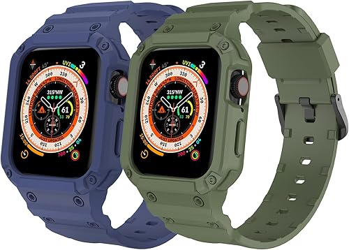 Paquete de 2 Compatible con Apple Watch Band de 1.772 pulgadas, 1.732 pulgadas, 1.654 pulgadas, 1.614 pulgadas, 1.575 pulgadas, 1.496 pulgadas,
