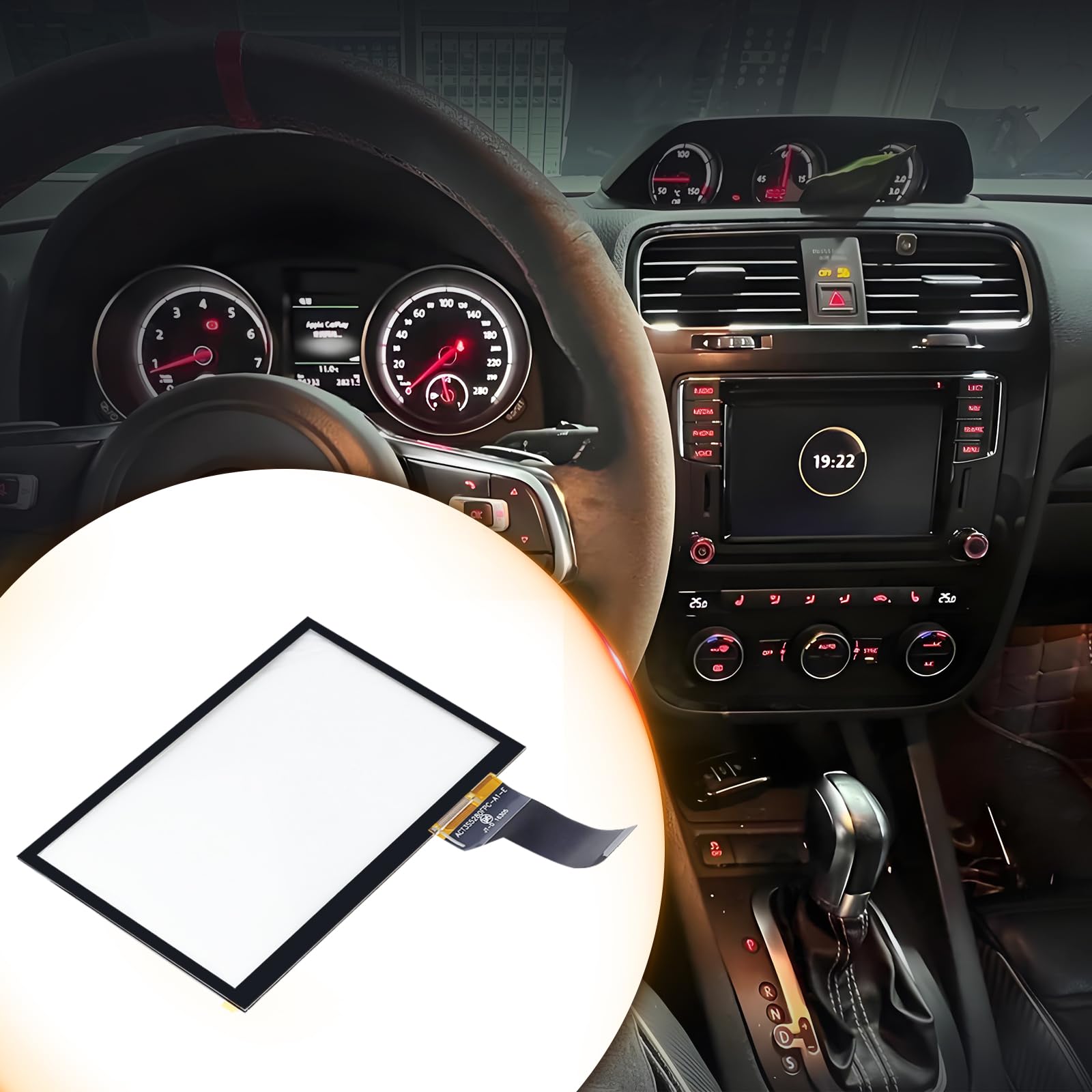 TDO‑WVGA0633F00039, Auto-LCD-Touchscreen-Digitalisierer 6,5-Zoll-Touchscreen-Display LCD-Ersatz für Automobile, DVD Touchscreen Digitizer Einfache Installation für MIB Audio/Video-Umrüstung