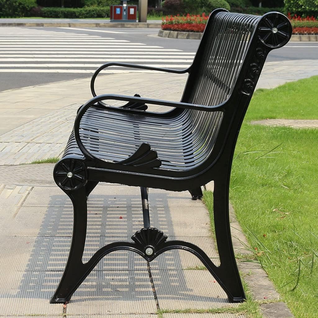Park Benches Park Bench Outdoor Iron Bench Community Square Leisure Chair Double Seat Suitable for Outdoor Courtyard Park Bench Outdoor Benches(1.5m)