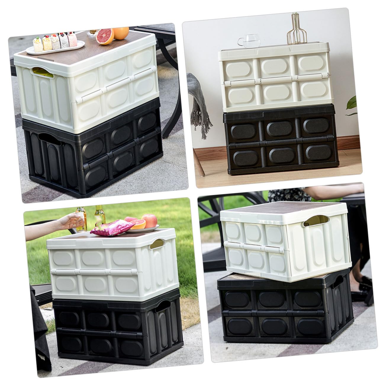 SOLUSTRE Klappbare Aufbewahrungsbox mit Deckel Vielseitige Spielzeug und Kleiderbox für Lagerung von Bettwäsche Decken und Kleidung Kompaktes Camping-organizer-system