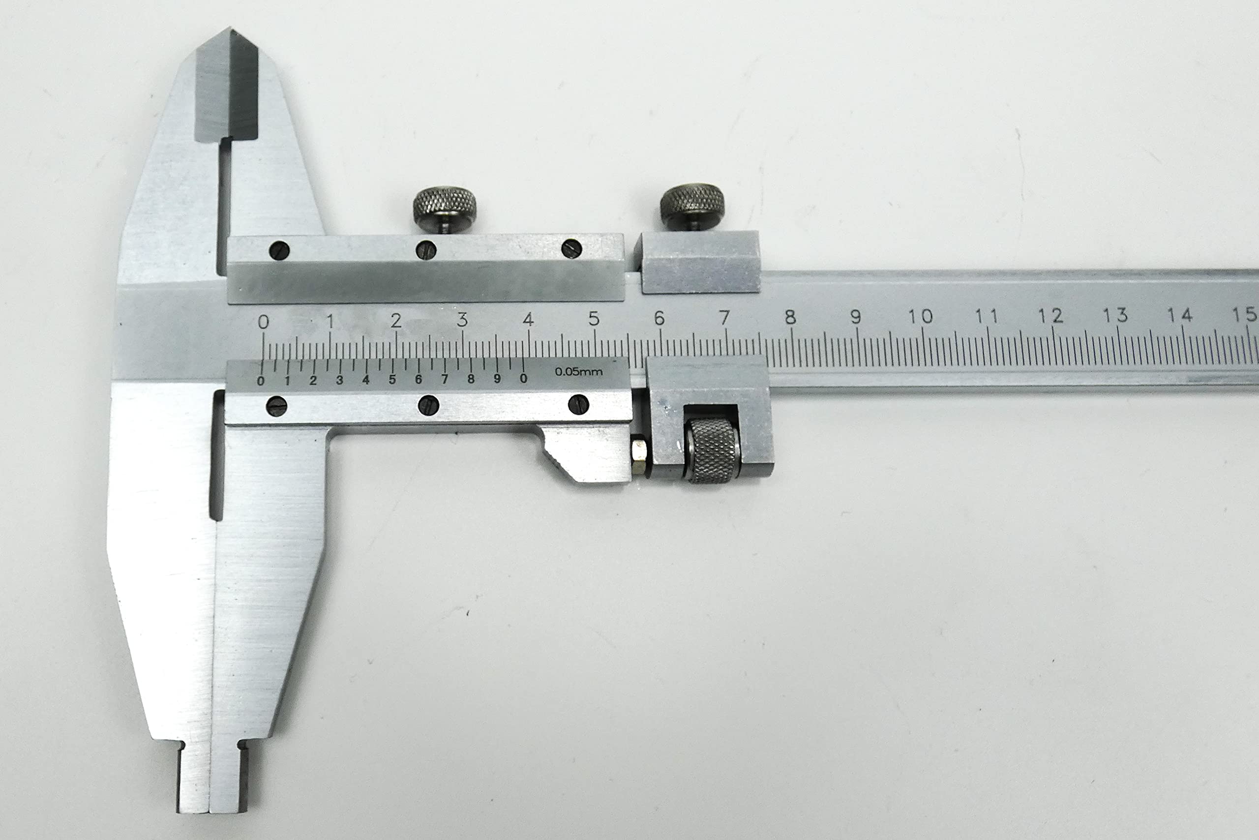 Calibre tipo II DIN 862 – Acero inoxidable – Patas largas 43/61 mm – Calibre de precisión con nonio – 200/250 / 300 mm – Caja rígida (300 mm)