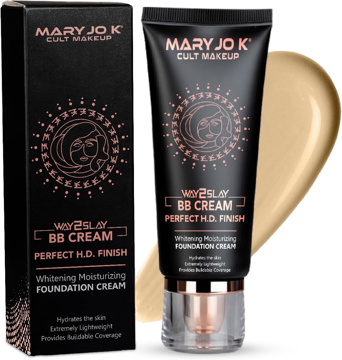 MARY JO K BB Perfect Finish Foundation, Dusky, Buildable Coverage, Hydrating, Lightweight, 70ml