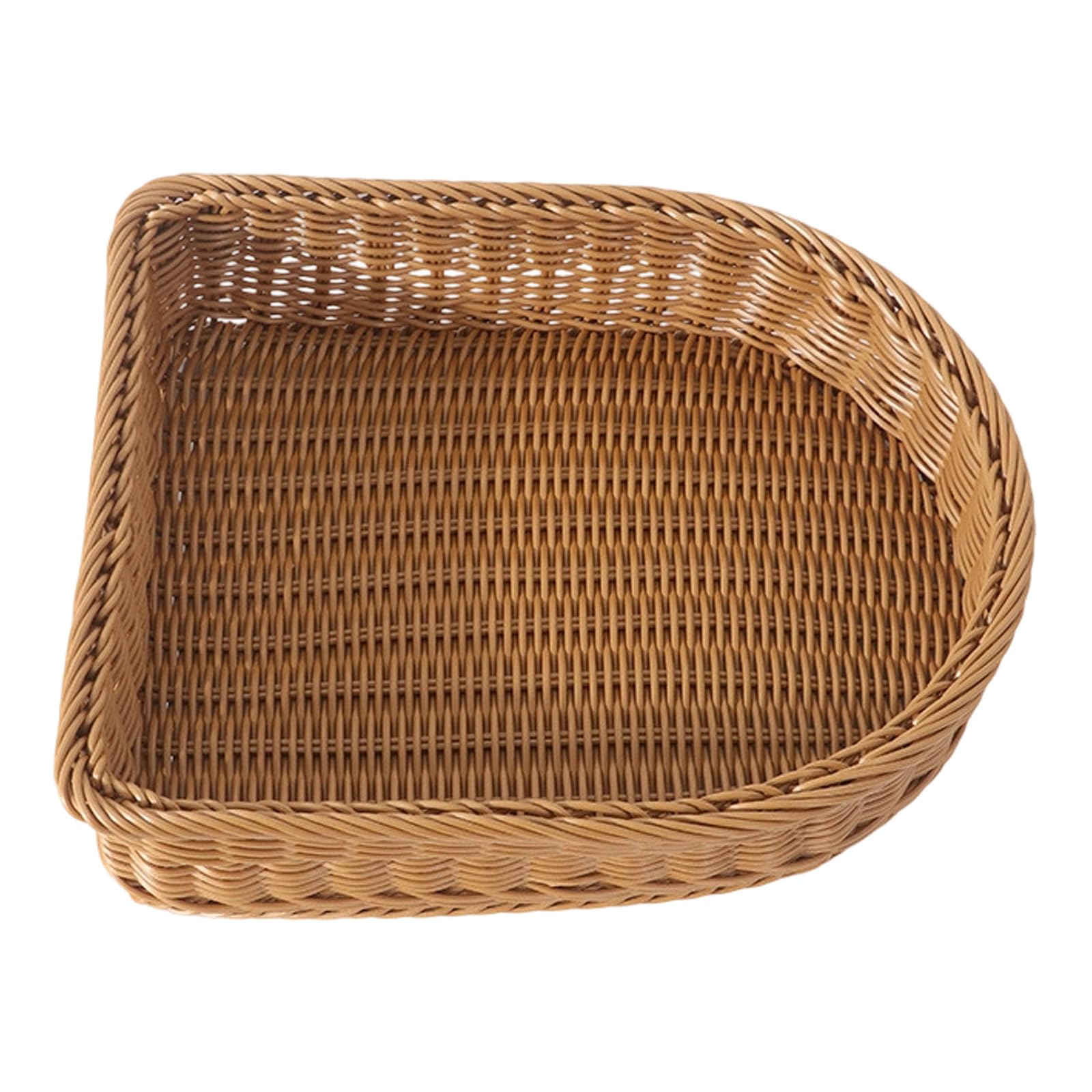 PP Handwoven Storage Basket with Natural Rattan Look for Organizing Kitchen Bathroom or Living Room Large Capacity Basket