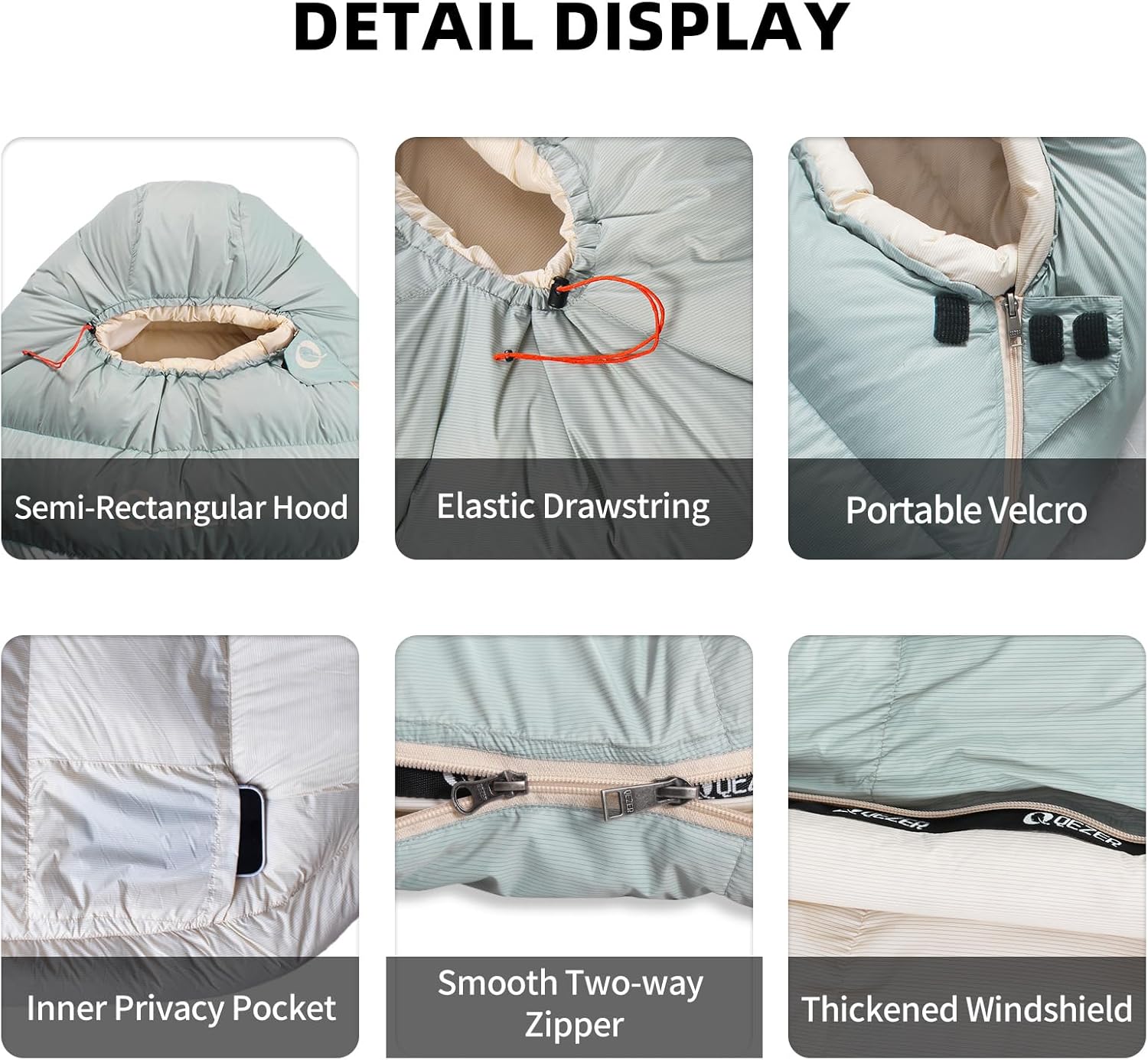 Down Sleeping Bag for Adults with 620 Fill Power Down Ultralight Mummy Backpacking Sleeping Bag