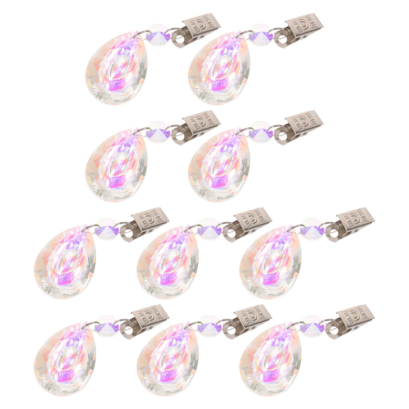 Pinzas de cristal blanco para manteles que visten sus momentos especiales