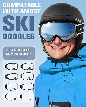 Findway Ski Helmet [Upgrade] Snowboard Helmet for Adults,[Goggles Friendly] Durable ABS Shell, Protective EPS Foam & Adjustable Dial, Snow Sport Helmet for Men, Women & Youth