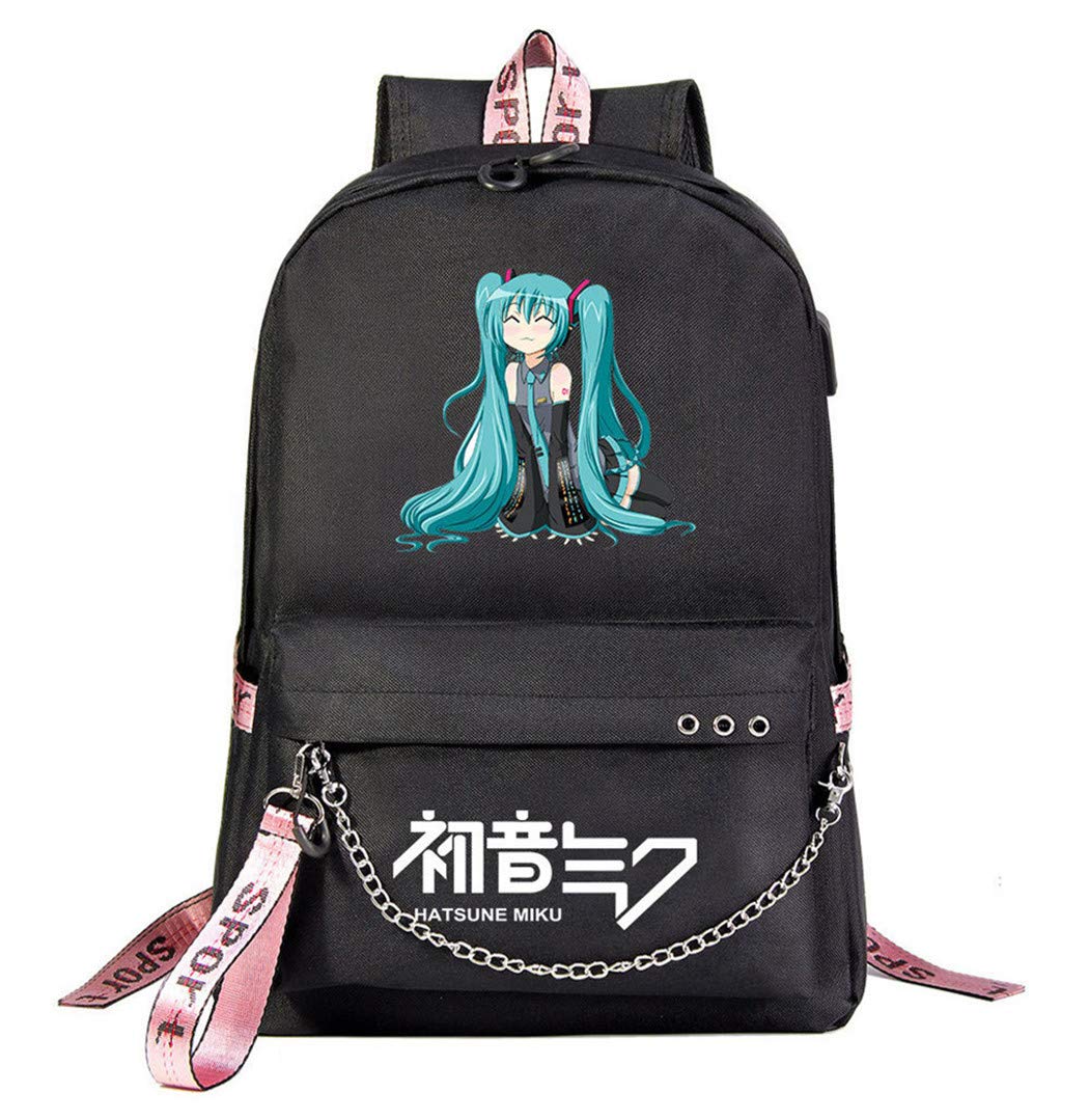 Wanhongyue Girls Black / 5 Rucksack Student Bookbag Schoolbag Backpack 15.6-Inch Laptop Bag