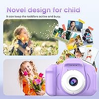 Vista 6 de Seckton - Cámara de selfie mejorada para niños, regalos de Navidad y cumpleaños para niñas de 3 a 9 años, cámaras de video digital HD para niños