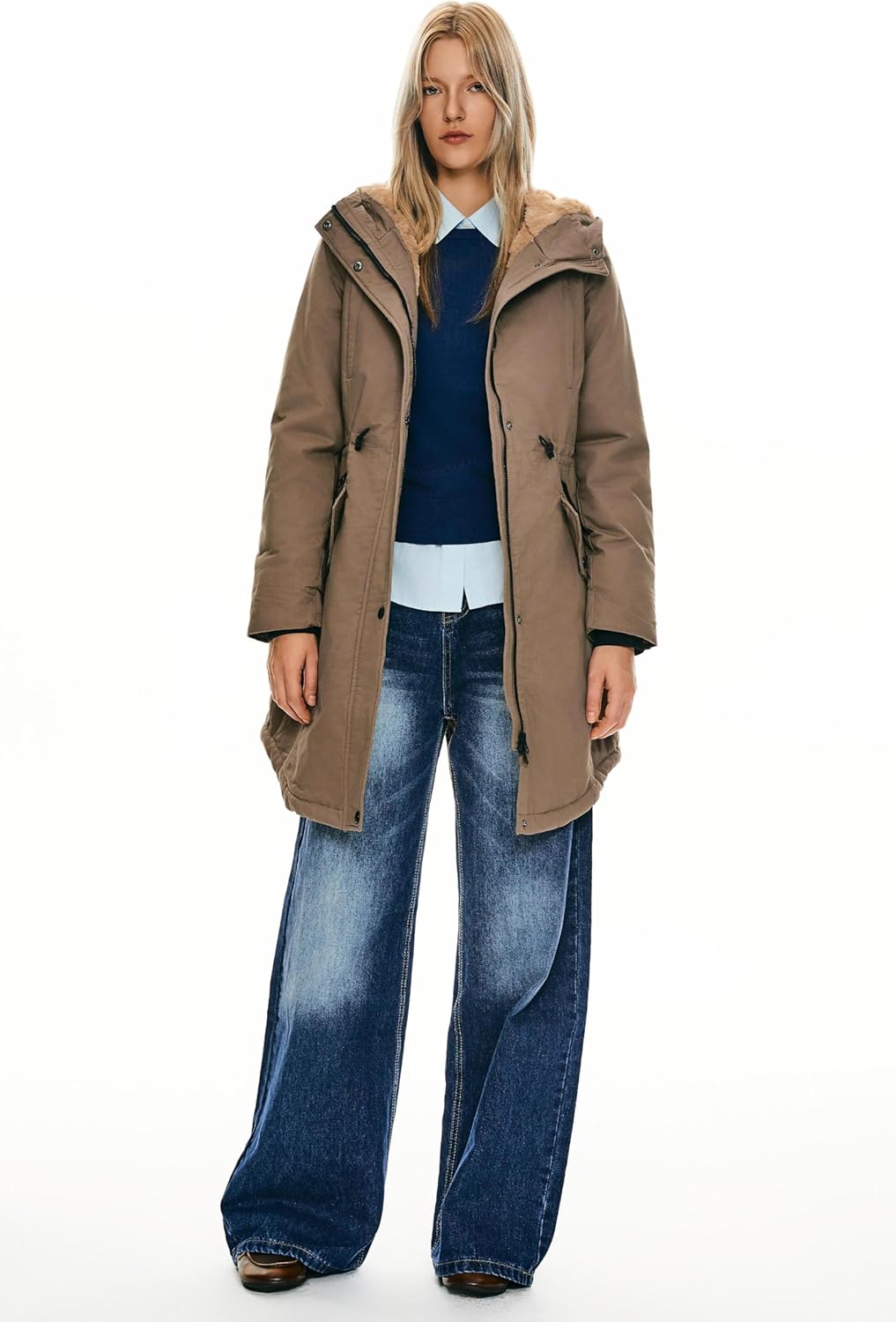 Orolay Women's Thicken Fleece Lined Parka Winter Coat Hooded Jacket with Pockets - Image 8