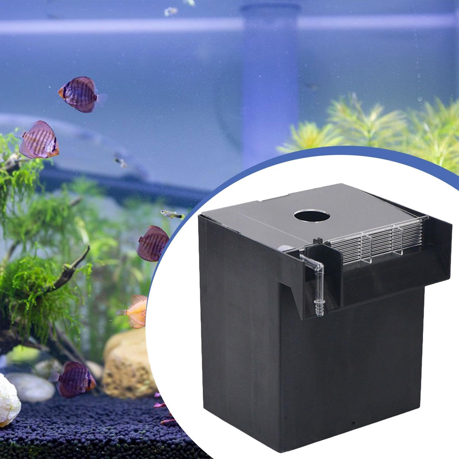 Aquarium Boîte Éleveur pour Poissons Boîtier de Protection pour Jeunes Poissons Boîte à Filtre Média pour Aquarium Boîte Hatchery pour Filet D, Noir
