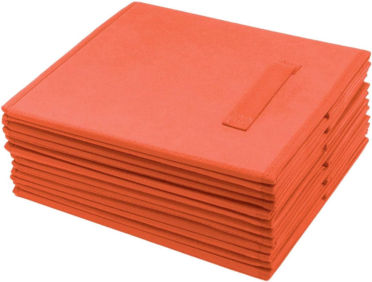 Sorbus Foldable Storage Cube Basket Bin - Great for Nursery, Playroom, Closet, Home Organization (Aqua, Pink, Orange, 18 Pack)